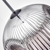Ripoll Hanglamp, Kogellampje, Hanglamp Chroom, Duidelijk, Rookkleurig, 1-licht