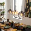 Koyoto Hanglamp, Hanglamp Amber, Duidelijk, Rookkleurig, 3-lichts