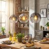 Koyoto Hanglamp, Hanglamp Amber, Duidelijk, Rookkleurig, 3-lichts