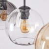 Koyoto Hanglamp, Hanglamp 20 cm Amber, Duidelijk, Rookkleurig, 3-lichts