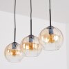 Koyoto Hanglamp, Hanglamp Amber, Duidelijk, 3-lichts