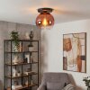 Koyoto Plafondlamp, Kogellampje 25 cm Duidelijk, Koperkleurig, 1-licht