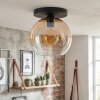 Koyoto Plafondlamp, Kogellampje 25 cm Amber, Duidelijk, 1-licht