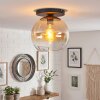 Koyoto Plafondlamp, Kogellampje 25 cm Amber, Duidelijk, 1-licht