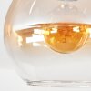 Koyoto Plafondlamp, Kogellampje 25 cm Amber, Duidelijk, 1-licht