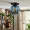 Koyoto Plafondlamp, Kogellampje 25 cm Blauw, 1-licht