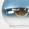Koyoto Plafondlamp, Kogellampje 25 cm Blauw, Duidelijk, 1-licht