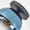 Koyoto Plafondlamp, Kogellampje 25 cm Blauw, Duidelijk, 1-licht