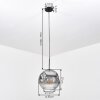 Ripoll Hanglamp, Kogellampje, Hanglamp Duidelijk, Rookkleurig, 1-licht