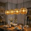 Ripoll Hanglamp, Kogellampje, Hanglamp Goud, 4-lichts