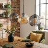 Koyoto Hanglamp, Hanglamp Amber, Rookkleurig, 3-lichts