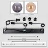 Koyoto Hanglamp, Hanglamp Amber, Rookkleurig, 3-lichts