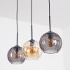 Koyoto Hanglamp, Hanglamp Amber, Rookkleurig, 3-lichts