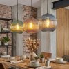 Koyoto Hanglamp, Kogellampje, Hanglamp 30 cm Blauw, Groen, Koperkleurig, 3-lichts