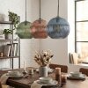 Koyoto Hanglamp, Kogellampje, Hanglamp 30 cm Blauw, Groen, Koperkleurig, 3-lichts