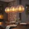 Koyoto Hanglamp, Kogellampje, Hanglamp 30 cm Koperkleurig, 3-lichts