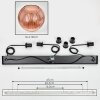 Koyoto Hanglamp, Kogellampje, Hanglamp 30 cm Koperkleurig, 3-lichts