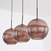 Koyoto Hanglamp, Kogellampje, Hanglamp 30 cm Koperkleurig, 3-lichts