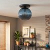 Koyoto Plafondlamp, Kogellampje 25 cm Blauw, 1-licht