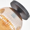 Ripoll Plafondlamp, Kogellampje Amber, 1-licht