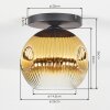 Ripoll Plafondlamp, Kogellampje Goud, Duidelijk, 1-licht