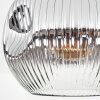 Ripoll Plafondlamp, Kogellampje Chroom, Duidelijk, Rookkleurig, 1-licht