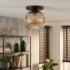 Ripoll Plafondlamp, Kogellampje Amber, Duidelijk, 1-licht