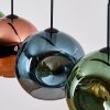 Ripoll Hanglamp, Kogellampje, Hanglamp Blauw, Groen, Koperkleurig, 4-lichts