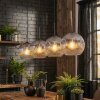 Ripoll Hanglamp, Kogellampje, Hanglamp Duidelijk, Rookkleurig, 4-lichts