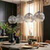 Ripoll Hanglamp, Kogellampje, Hanglamp Duidelijk, Rookkleurig, 4-lichts
