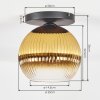 Koyoto Plafondlamp, Kogellampje 26 cm Goud, Duidelijk, 1-licht