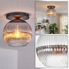 Koyoto Plafondlamp, Kogellampje 26 cm Duidelijk, Rookkleurig, 1-licht