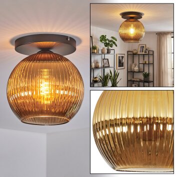 Koyoto Plafondlamp, Kogellampje 25 cm Goud, 1-licht
