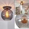 Koyoto Plafondlamp, Kogellampje 30 cm Rookkleurig, 1-licht