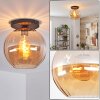 Koyoto Plafondlamp, Kogellampje 30 cm Amber, 1-licht