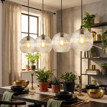 Ripoll Hanglamp, Kogellampje, Hanglamp Duidelijk, 4-lichts