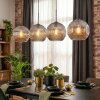 Ripoll Hanglamp, Kogellampje, Hanglamp Rookkleurig, 4-lichts