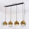Ripoll Hanglamp, Kogellampje, Hanglamp Goud, Duidelijk, 4-lichts