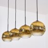 Ripoll Hanglamp, Kogellampje, Hanglamp Goud, Duidelijk, 4-lichts