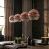 Ripoll Hanglamp, Kogellampje, Hanglamp Duidelijk, Koperkleurig, 4-lichts