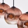 Ripoll Hanglamp, Kogellampje, Hanglamp Duidelijk, Koperkleurig, 4-lichts