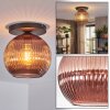 Koyoto Plafondlamp, Kogellampje 25 cm Koperkleurig, 1-licht