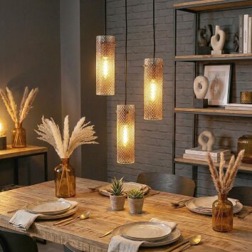 Velune Hanglamp, Hanglamp, Cluster hanglamp Goud, 3-lichts