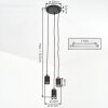 Fenik Hanglamp, Hanglamp, Cluster hanglamp Zwart, 3-lichts
