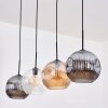 Ripoll Hanglamp, Kogellampje, Hanglamp Amber, Duidelijk, Rookkleurig, 4-lichts