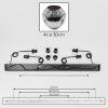 Ripoll Hanglamp, Kogellampje, Hanglamp Chroom, Rookkleurig, 4-lichts