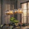 Ripoll Hanglamp, Kogellampje, Hanglamp Amber, Rookkleurig, 4-lichts