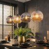 Ripoll Hanglamp, Kogellampje, Hanglamp Amber, Rookkleurig, 4-lichts