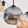 Ripoll Hanglamp, Kogellampje, Hanglamp Amber, Duidelijk, Rookkleurig, 4-lichts