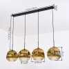 Ripoll Hanglamp, Kogellampje, Hanglamp Goud, Duidelijk, 4-lichts